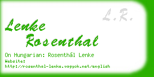 lenke rosenthal business card